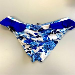 La Vie En Rose Blue Floral Bikini Bottoms